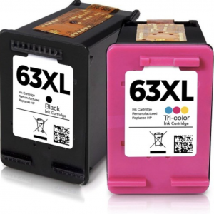 HP 63XL High Yield Black and HP 63 Tri-Colour Ink Cartridges, 2 Pack (L0R48AN)