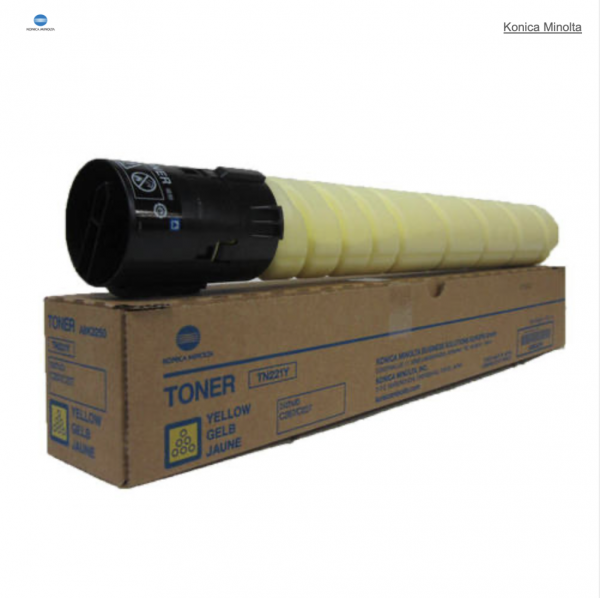 Konica Minolta TN-221K OEM Yellow Toner Cartridge
